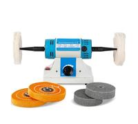 Lucidatrice for gioielli Buffer con 3 tipi di ruote Velocità variabile Operazioni da banco Smerigliatrice for la rimozione della ruggine legno e metallo