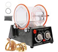 Lucidatrice for gioielli, lucidatrice for pietre, velocità e tempo regolabili, avanti e indietro, con perle lucidanti da 3 mm, interruttore a manopola, capacità di 6,6 libbre