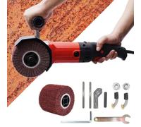 Lucidatrice for lucidatura con 2 ruote,levigatrice elettrica a spazzola a 8 velocità, smerigliatrice a tamburo industriale da 3000 giri/min,for metallo,acciaio inossidabile, legno,alluminio,pietra