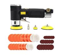 Lucidatrice, Kit di levigatura for lucidatrice pneumatica a doppia azione con levigatrice pneumatica da 2 "/ 3" for la finitura automatica della superficie del corpo(Black Air Sander)