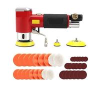 Lucidatrice, Kit di levigatura for lucidatrice pneumatica a doppia azione con levigatrice pneumatica da 2 "/ 3" for la finitura automatica della superficie del corpo(Red Air Sander)