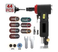 Lucidatrice, Levigatrice pneumatica Macchina for Incidere 1/4 pollici 1/8 pollici 90 Gradi Lucidatrice Mini Angolo for Mulino Rettifica Lucidatura Utensili A Mano Set(Black 44 Pcs set)