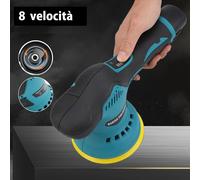 Lucidatrice Levigatrice Rotorbitale Orbitale 2 Batterie velocità elettronica 8pz
