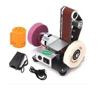 Lucidatrice, Mini levigatrice a nastro elettrica Levigatrice for lucidatura fai-da-te Smerigliatrice multifunzionale Affilatrice for bordi con 10 nastri abrasivi(Set3)