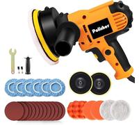 Lucidatrice per auto 700 W, lucidatrice orbitale per auto da 600 - 3700 rpm, con 5 velocità variabili, per autodetalizzazione, lucidatura, ceratura, rimozione dei graffi