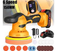 Lucidatrice per auto a batteria 6 marce Display digitale Lucidatrice elettrica Lucidatrice per auto per batteria Makita 18V Yellow