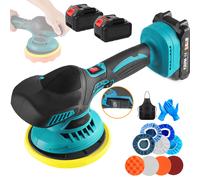 Lucidatrice per Auto Cordless 6 marce lucidatrice elettrica automatica pulizia ceretta in metallo levigatura del legno strumento di rimozione della ruggine per batteria Makita muslimah B Set - 2 Batte