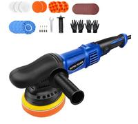 Lucidatrice per auto, doppia azione, 120 mm, 920 W, lucidatrice eccentrica, 6 velocità 28000-5800 RPM con cuscinetti lucidanti da 127 mm