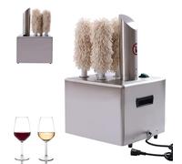 Lucidatrice per bicchieri commerciale, lucidatrice elettrica bicchieri da vino, 5 panni lucidatura, ideale per bar, cantine, ristoranti, KTV, hotel, adatta a vari tipi di bicchieri