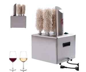 Lucidatrice per bicchieri commerciale, lucidatrice elettrica bicchieri da vino, 5 panni lucidatura, ideale per bar, cantine, ristoranti, KTV, hotel, adatta a vari tipi di bicchieri