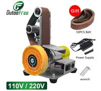 Lucidatrice per carta vetrata a nastro abrasivo elettrico mini verticale da tavolo multifunzionale Affilatrice per smerigliatrice angolare fai-da-te