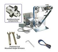Lucidatrice per gioielli, Macchina a nastro senza spazzole Levigatrice a nastro elettrica Smerigliatrice Lucidatrice Affilatrice Lucidatrice Rettificatrice 762x25mm Angolo fisso aperto(Generation 3)