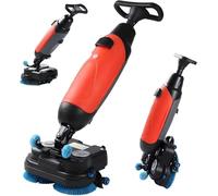 Lucidatrice per pavimenti - Passeggiata commerciale dietro con sterzo a 360°, potenza spazzola 2x250W, doppio serbatoio (4,5L e 7,5L) per pavimenti in legno, piastrelle, marmo, cemento