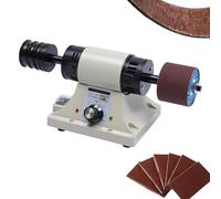 Lucidatrice per pelle, velocità regolabile da 0 a 10000 giri/min, smerigliatrice per bordi in pelle fai da te con 6 nastri abrasivi per rifinire bordi in pelle