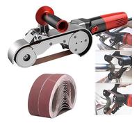 Lucidatrice per tubi metallici, levigatrice a nastro professionale per tubi da 1100 W con regolazione a 6 velocità e 5 nastri abrasivi, per la levigatura di superfici in plastica, alluminio