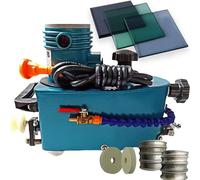 Lucidatrice per vetro 850 W con 8 ruote diamantate e 2 ruote di lucidatura, piccola molatrice portatile per smussatura e lucidatura