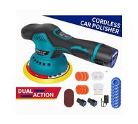 LUCIDATRICE ROTORBITALE 2 BATTERIE 12 V 2000 MAH 8 VELOCITÀ LEVIGATRICE PER AUTO