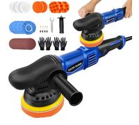 Lucidatrice Rotorbitale Auto, Doppia Azione, Lucidatrice Auto Professionale Elettrico 2800-5800 giri/min, 6 Velocità Variabile, 120mm per Lucidatura Automatica