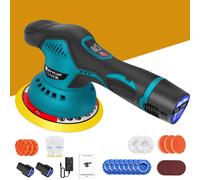 LUCIDATRICE ROTORBITALE CON DOPPIA BATTERIA 12V 8 VELOCITÀ LEVIGATRICE PER AUTO