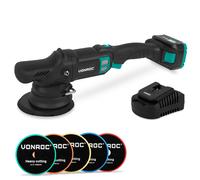 Lucidatrice Rotorbitale PRO 20V - Ø150mm | Inclusa Batteria 4.0Ah, Caricabatterie Rapido e 5 Tamponi per Lucidatura
