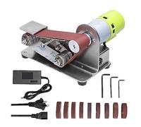 Lucidatrice, Smerigliatrice multifunzionale Mini levigatrice a nastro elettrica Lucidatrice Rettificatrice Taglierina Affilacoltelli con carta abrasiva da 10 pezzi 30mm(Without power)