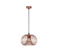 Lucide 02400/30/17 Lampadario in ferro, 60 W, E27, diametro 30 x 148 cm, classe di efficienza energetica da A a E, colore: rame