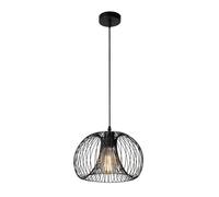 Lucide 02400/30/30 Lampadario da soffitto, in ferro, colore: nero, classe energetica da A a E, 60 W, E27, diametro 30 x 148 cm