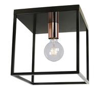 Lucide 08124/01/30 Soffitto, Metallo, E27, 40 W, Nero, Rame