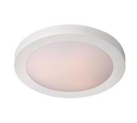 Lucide 79158/01/31 Fresh - Plafoniera IP44 1 x E27, Diametro 27 cm, Colore: Bianco