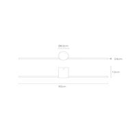 Lucide Applique a LED Mizar, 90 cm, nero, IP44 Lucide