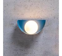 Lucide Applique Benni con paralume a sfera di vetro, blu 45201/01/35