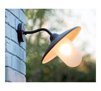 Lucide Applique da esterno con struttura in metallo e diffusore in vetro satinat