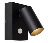 Lucide Faretto da parete per esterni Taylor Sensor, a 1 luce, nero Lucide