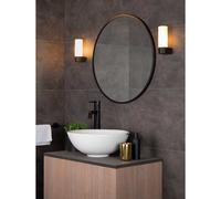 Lucide Applique da parete con struttura in metallo e diffusore in vetro a cilind