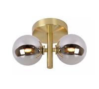 Lucide Applique da parete con struttura moderna in acciaio e 2 diffusori in vetr