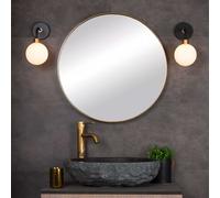 Lucide Applique da parete in acciaio con diffusore in vetro a boccia dal design
