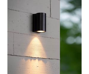 Lucide Applique da parete per esterni a LED con struttura in alluminio Akra Nero [EEK: G]