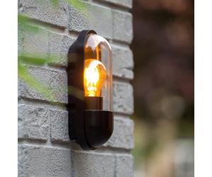 Lucide Applique da parete per esterni con diffusore in acrilico Capsule Nero 15W