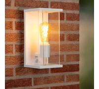 Lucide Applique da parete per esterni con diffusore in vetro e sensore movimento
