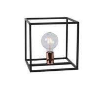 Lucide Arthur della lampada da tavolo, Metallo, E27, 60 W, Nero, 25 x 25 x 25 cm