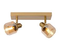 Lucide Faretto a soffitto Bjorn, 2 luci, oro/ottone Lucide