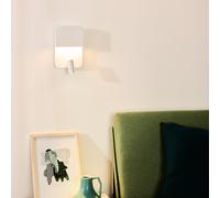Lucide Applique LED Boxer con spot, bianca Lucide