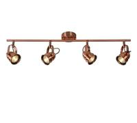 Lucide CIGAL - Faretto da soffitto - Ø 9 cm - LED - GU10 - 4 x 5 W 2700 K - Rame