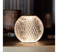 LUCIDE CINTRA - Lampada da tavolo ricaricabile - Batteria - Ø 11 cm - LED Dim. - 1 X 2 W 2700 K - 3 StepDim - Trasparente