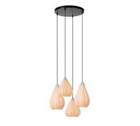 LUCIDE CINZIA - Sospensione - Ø 55,5 cm - 4 x E27 - Bianco