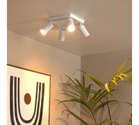 Lucide Faretto da soffitto Clubs, bianco, a 4 luci, GU10, alluminio Lucide