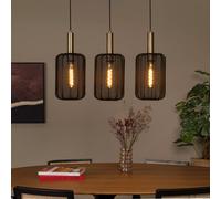 Lucide Lampada a sospensione Corina, nera, a 3 luci, E27 Lucide
