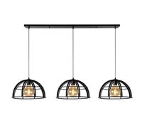 Lucide DIKRA - Lampadario a sospensione in metallo, 180 W, colore: Nero