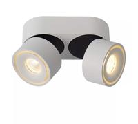 Lucide Faretto a LED moderno con doppio diffusore tubolare in alluminio orientab