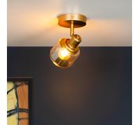 Lucide Faretto a soffitto Bjorn, 1 luce, oro/ottone Lucide